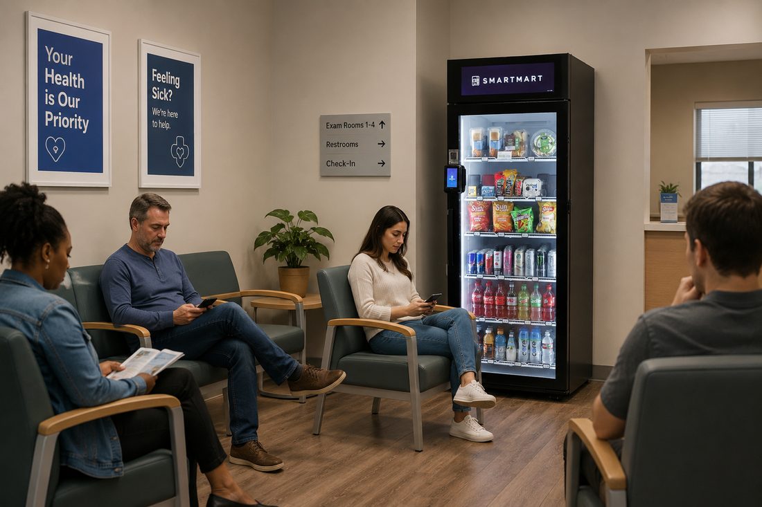 CB SmartMart cabinet in a waiting room